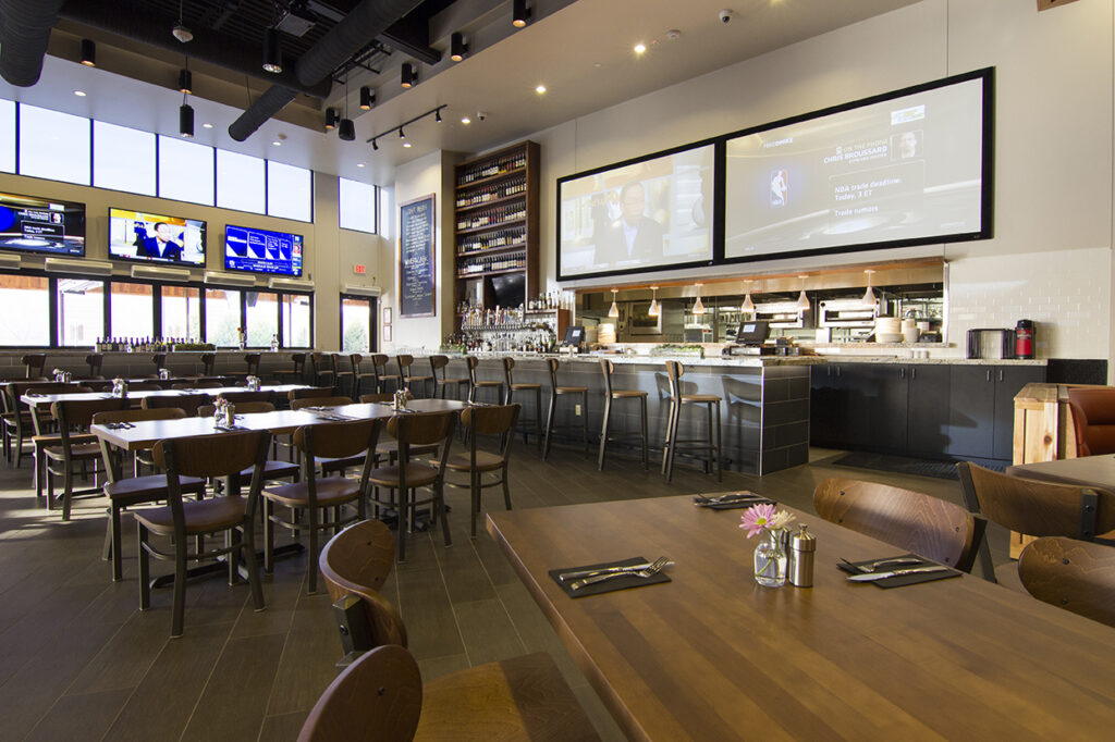 Dining area at PINSTACK