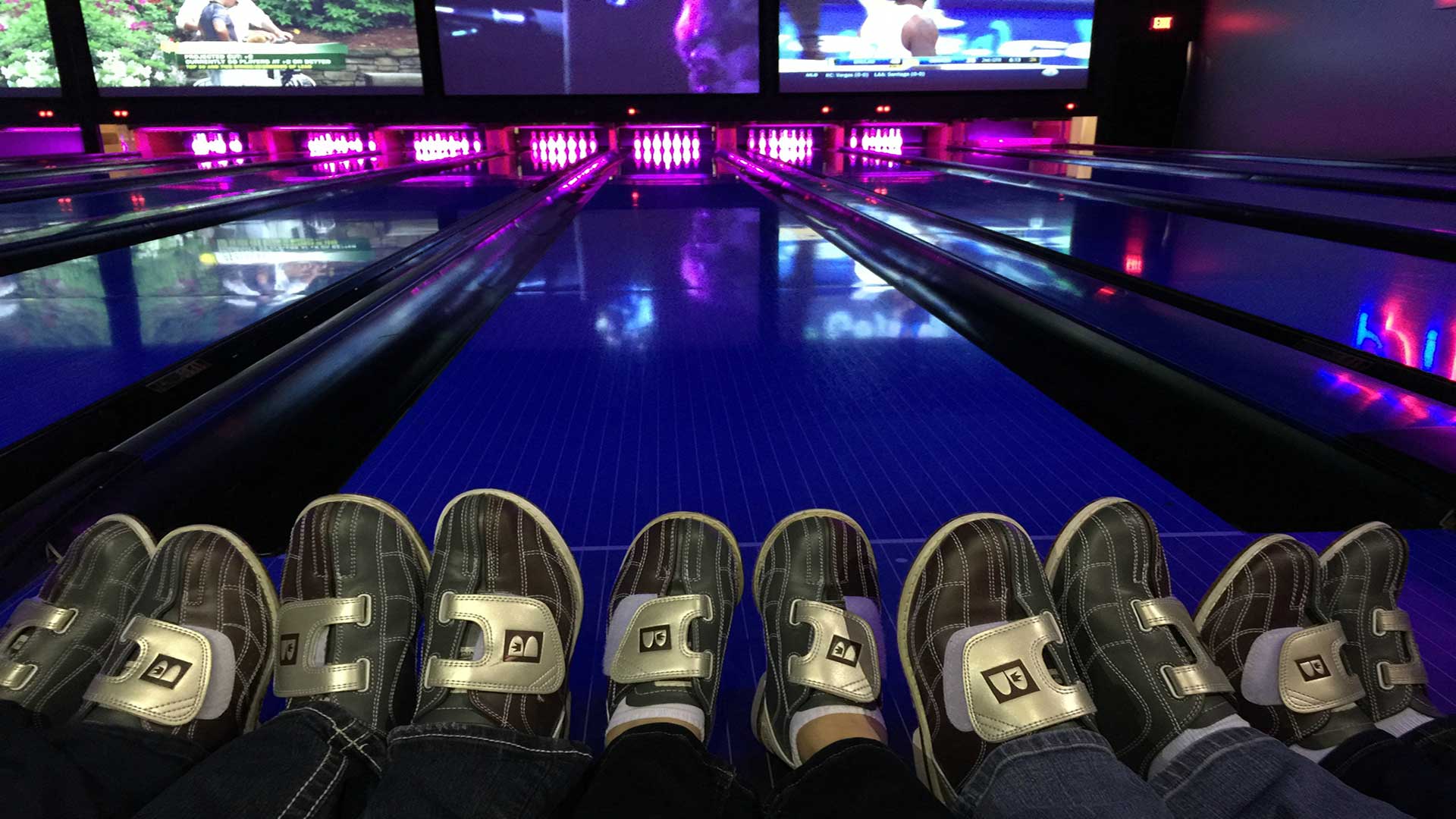 Cute Shoes Lined Up On Lanes