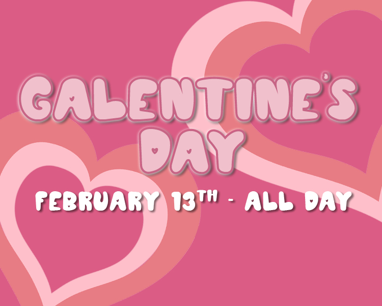 galentines day hearts pink and red